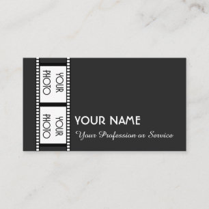 Filmstrip for filmmakers and videographers business card