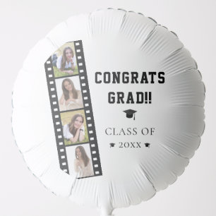 Filmstrip Four Photo Collage Graduation Party Balloon