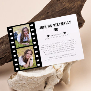 Filmstrip Photo Collage Graduation Enclosure Card