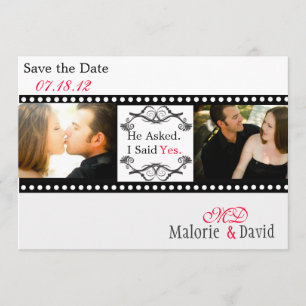 Filmstrip Save the Date Card