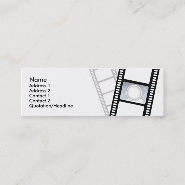 Filmstrip - Skinny Mini Business Card (Front)