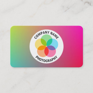 Filter Flower - Gradient Y,M,B,R, Business Card