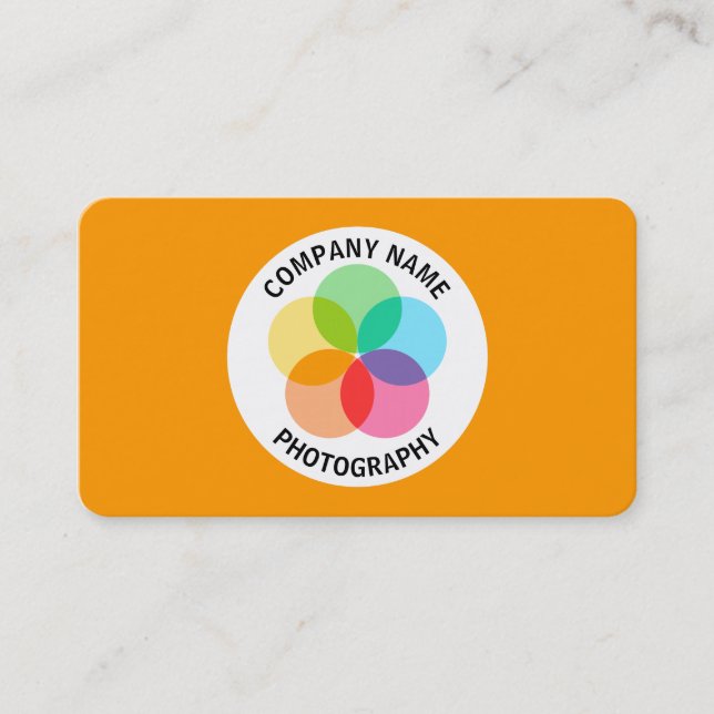 Filter Flower -  Orange #FF9900 Business Card (Front)