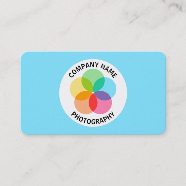 Filter Flower - Pale Blue #7FE6FF Business Card (Front)