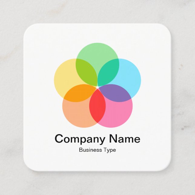 Filter Flower Square Business Card (Front)