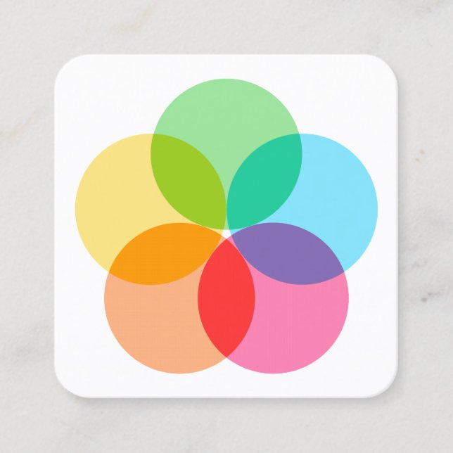 Filter Flower Square Business Card (Front)