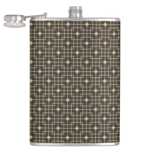 Filtered Cubes And Cubics Pointed Chinese Pattern Flask