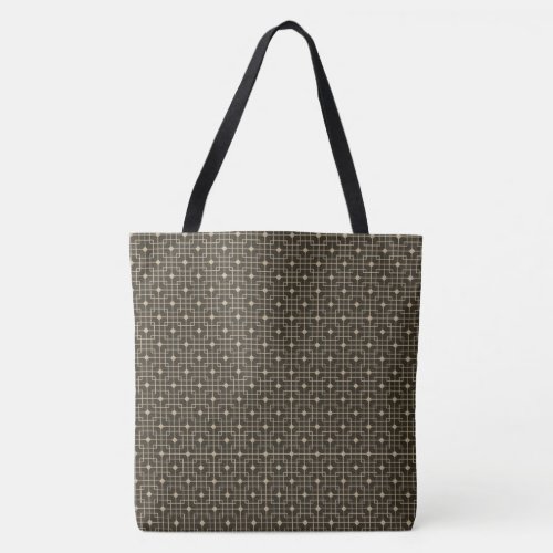 Filtered Cubes And Cubics Pointed Chinese Pattern Tote Bag