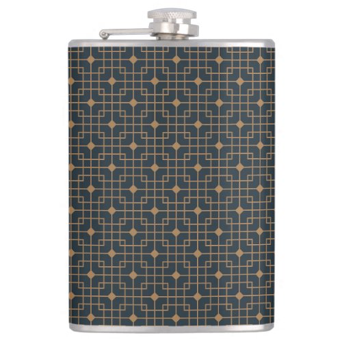 Filtered Geometric Modern Pointed Chinese Pattern Flask