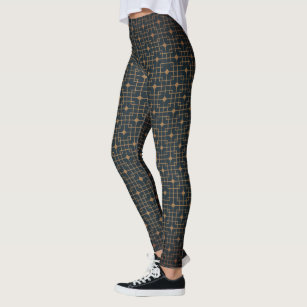 Filtered Geometric Modern Pointed Chinese Pattern Leggings
