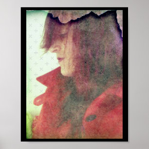 Filtered Photograph Portrait Of Woman In Profile S Poster