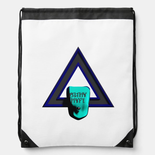 Filthy Hype Sky Blue Collection Drawstring Bag (Front)