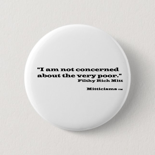 Filthy Rich Mitt Pinback Button (Front)
