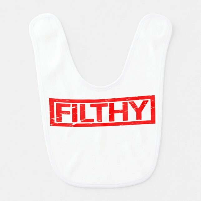 Filthy Stamp Baby Bib (Front)