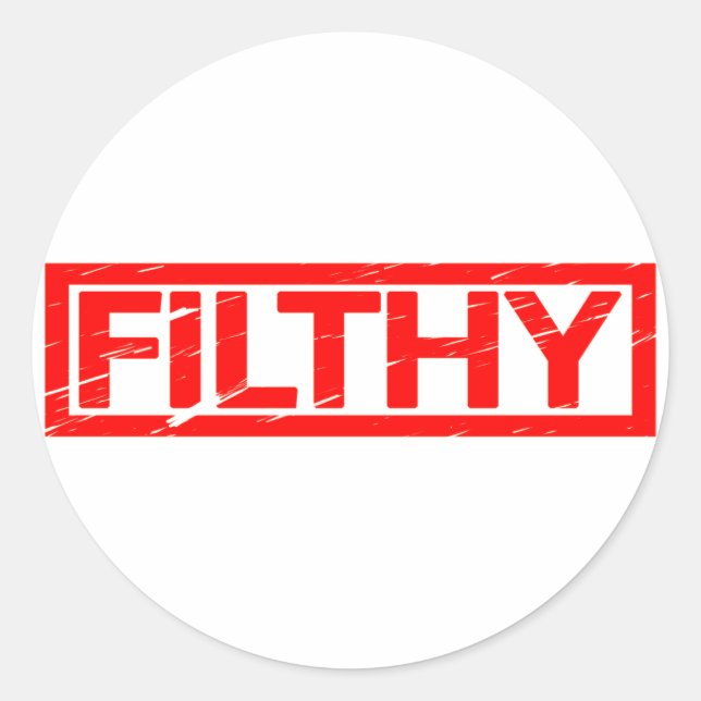 Filthy Stamp Classic Round Sticker (Front)