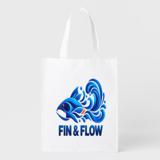 FIN & FLOW – Born to Swim Grocery Bag