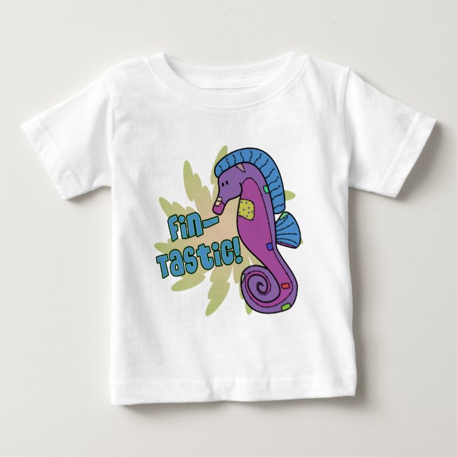 Fin-Tastic Seahorse Baby T-Shirt (Front)