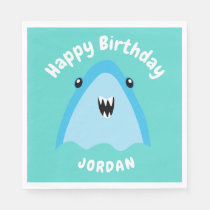 Fin-tastic Shark Birthday Party Kids Under The Sea Napkins