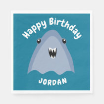 Fin-tastic Shark Birthday Party Kids Under The Sea Napkins