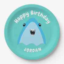 Fin-tastic Shark Birthday Party Kids Under The Sea Paper Plates