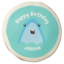 Fin-tastic Shark Birthday Party Kids Under The Sea Sugar Cookie