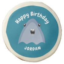 Fin-tastic Shark Birthday Party Kids Under The Sea Sugar Cookie