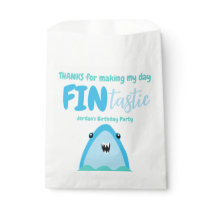 Fin-tastic Shark Thank You Kids Under The Sea Favor Bag