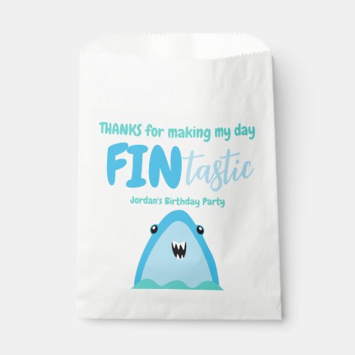 Fin_tastic Shark Thank You Kids Under The Sea Favor Bag