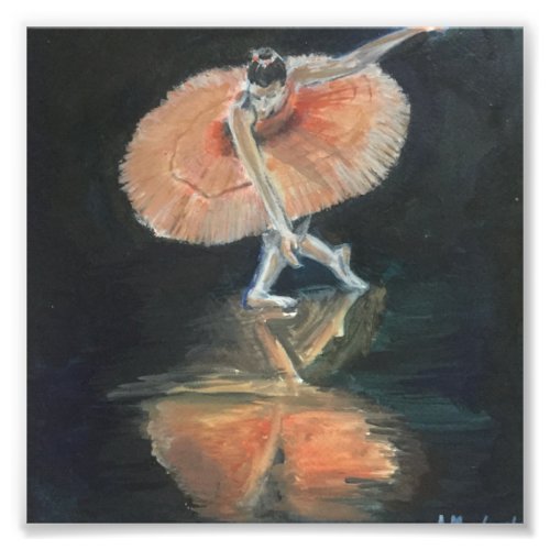 Final Bow orange Tutu Ballerina Print