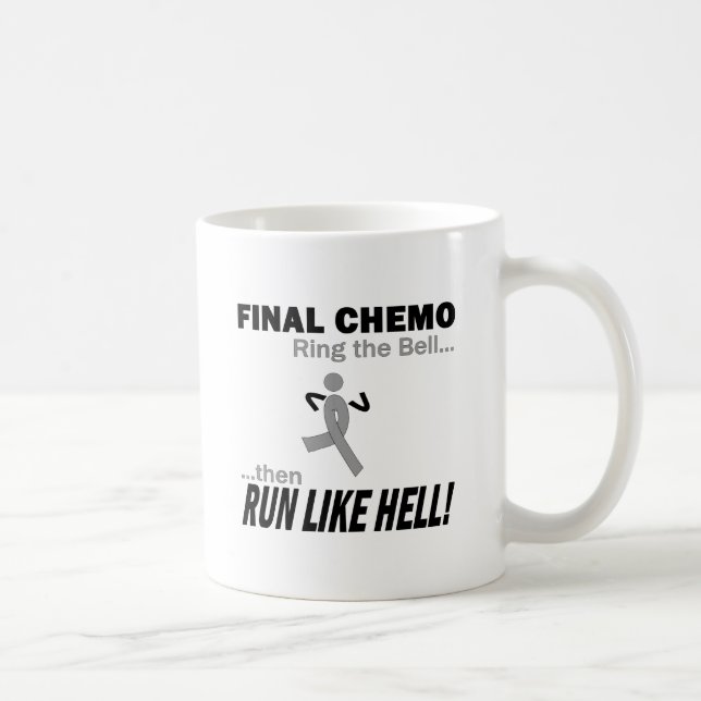 Final Chemo Run Like Hell - Brain Cancer / Tumor Coffee Mug (Right)