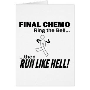 Final Chemo Run Like Hell - Lung Cancer Cards