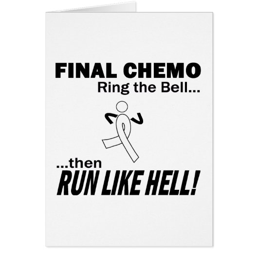 Final Chemo Run Like Hell - Lung Cancer Cards (Front)