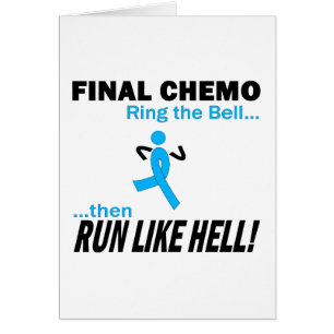 Final Chemo Run Like Hell - Prostate Cancer Cards