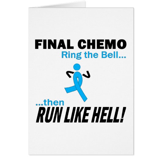 Final Chemo Run Like Hell - Prostate Cancer Cards (Front)