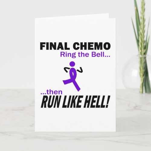 Final Chemo Run Like Hell _ Violet Ribbon Card