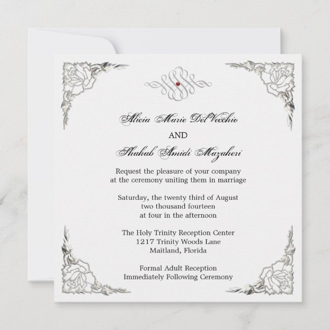 FINAL Elegant Silver Accent Wedding Invite (Front)
