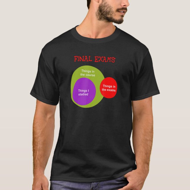 Final Exams    But True  Venn Diagram T-Shirt (Front)