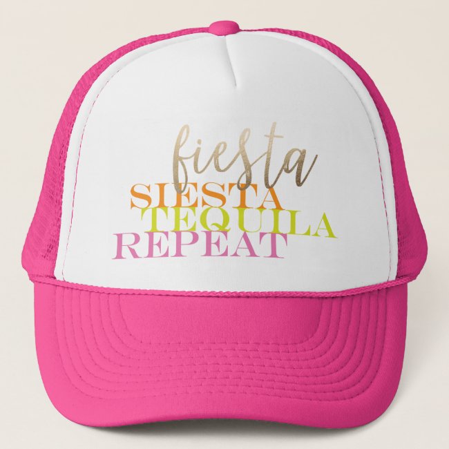 Final Fiesta Bachelorette Favor Customizable Trucker Hat