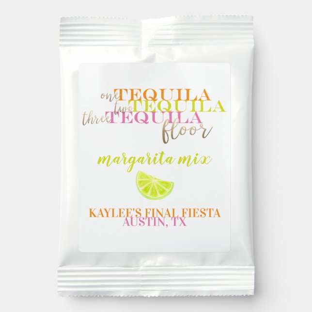 Final Fiesta Bachelorette Margarita Mix Favor (Front)