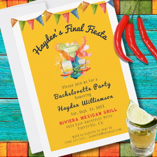 Final Fiesta  Bachelorette Mexican Themed Party  Invitation