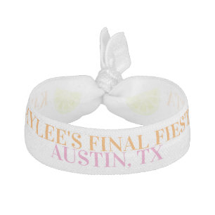 Final Fiesta Bachelorette Party Custom Elastic Hai Hair Tie