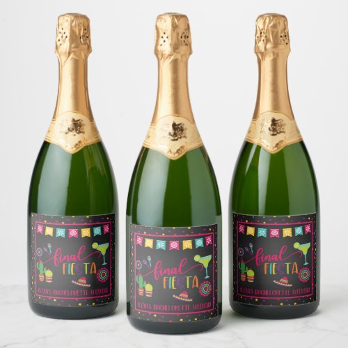 Final Fiesta Bachelorette Party Sparkling Wine Label