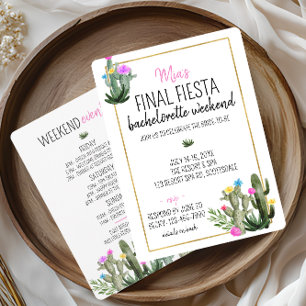 Final Fiesta Bachelorette Weekend Invitation