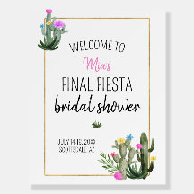 Final Fiesta Bridal Shower Welcome Sign