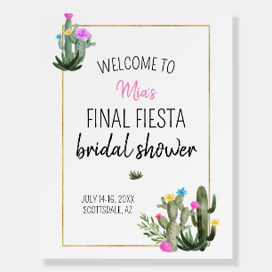 Final Fiesta Bridal Shower Welcome Sign