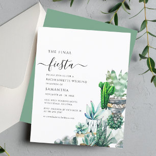 Final Fiesta Budget Bachelorette Party Invitation