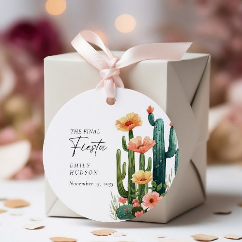 Final Fiesta Cactus Bachelorette Party Favor Tags