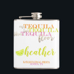 Final Fiesta Favor Tequila Bachelorette Party Flask<br><div class="desc">One tequila, two tequila, three tequila... floor! Celebrate your Bride with a Final Fiesta! This fun favor has modern typography with neon colors on a clean white background to get the party started! Kick off the fiesta by giving everyone their own flask to drink out of! All event detail text...</div>