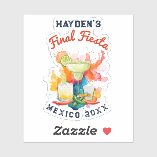 Final Fiesta Hangover Kit Mexico Margaritas Sticker (Sheet)