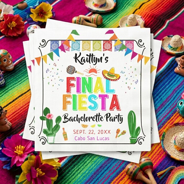 Final Fiesta Mexicana Bachelorette Party Napkins (Creator Uploaded)